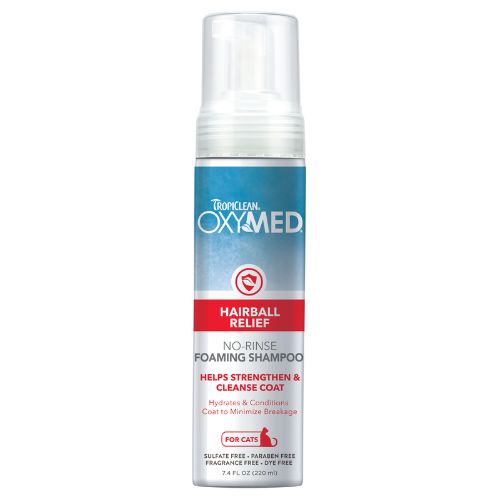 OXYMED WATERLESS HAIRBALL RELIEF SHAMPOO PARA GATOS 220ML