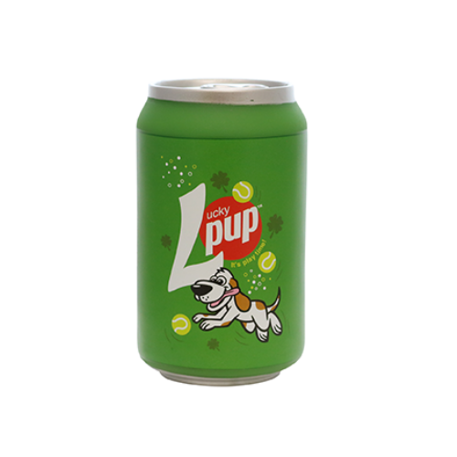 SILLY SQUEAKER SODA CAN LUCKY PUP