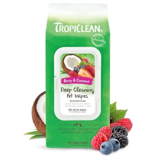 TROPICLEAN DEEP CLEANING WIPES 100UN