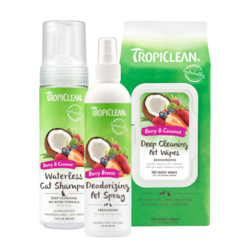 KIT TROPICLEAN BERRY & COCONUT WATERLESS FOR CATS